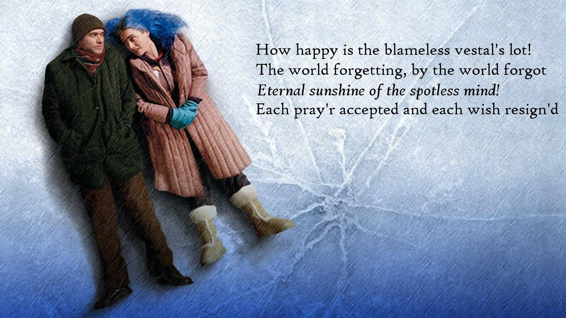 Eternal Sunshine Of The Spotless Mind Movie Quote Wallpaper