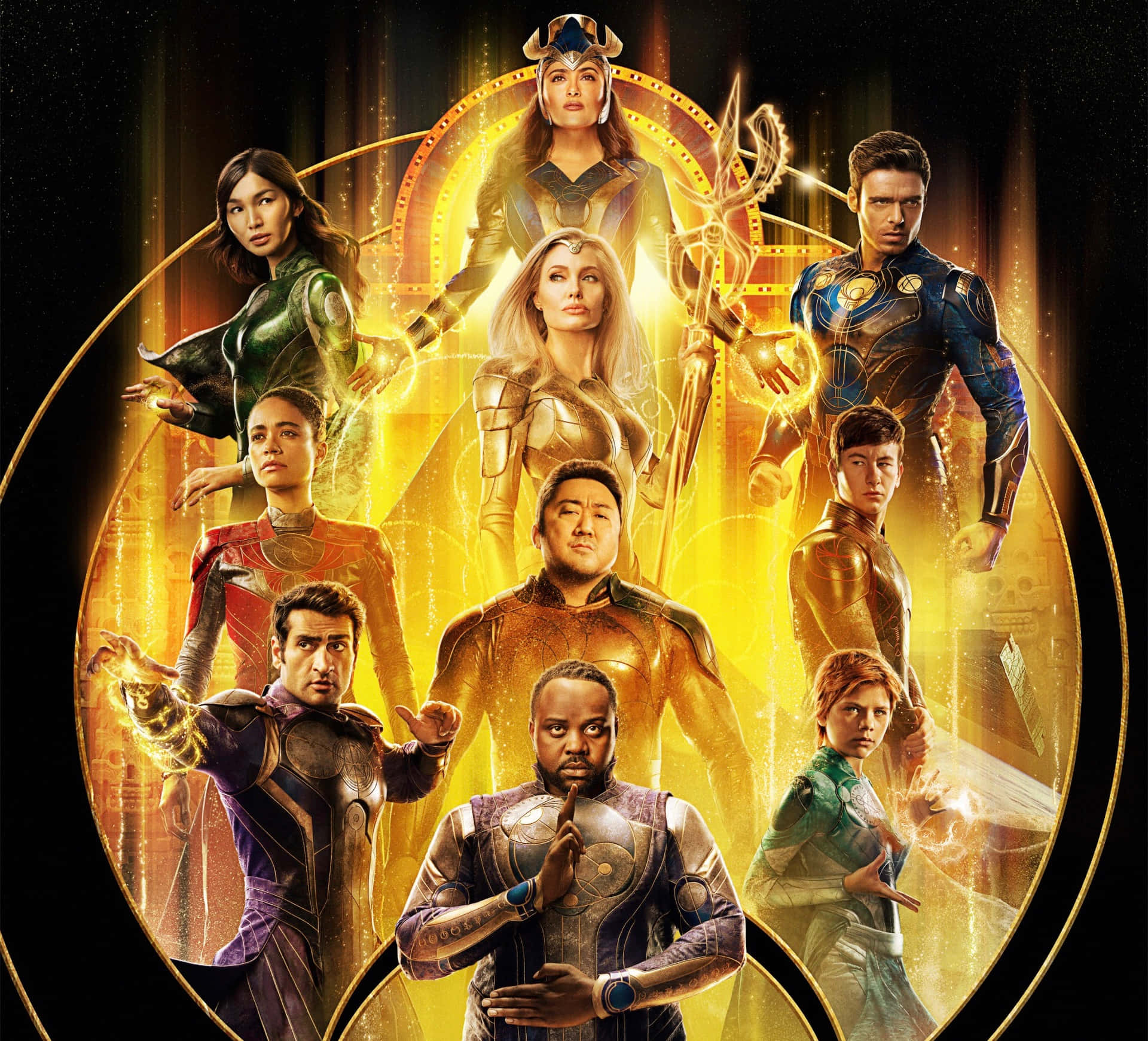 Eternals Movie Heroes Poster Wallpaper