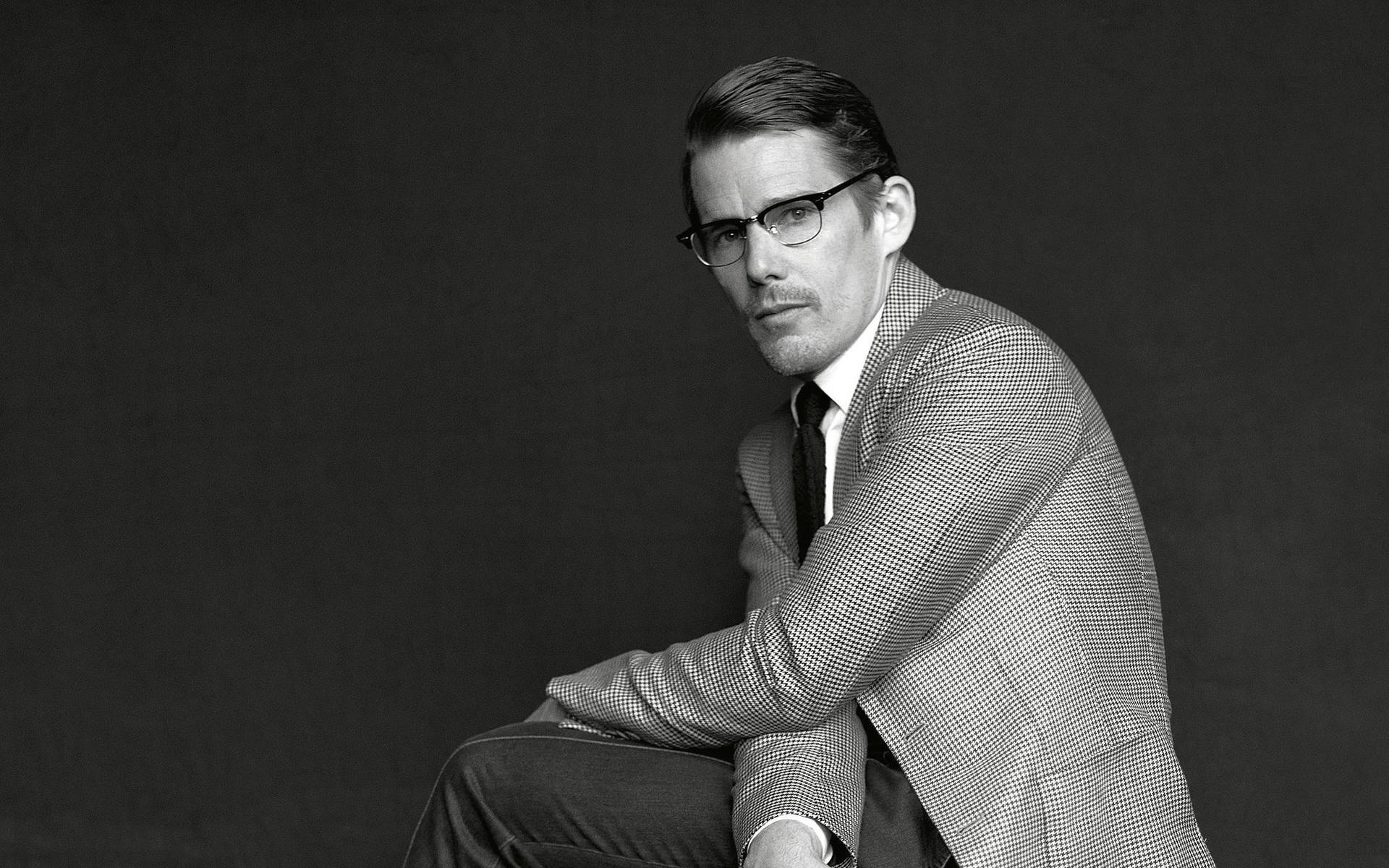 Ethan Hawke Black And White Photography Wallpaper