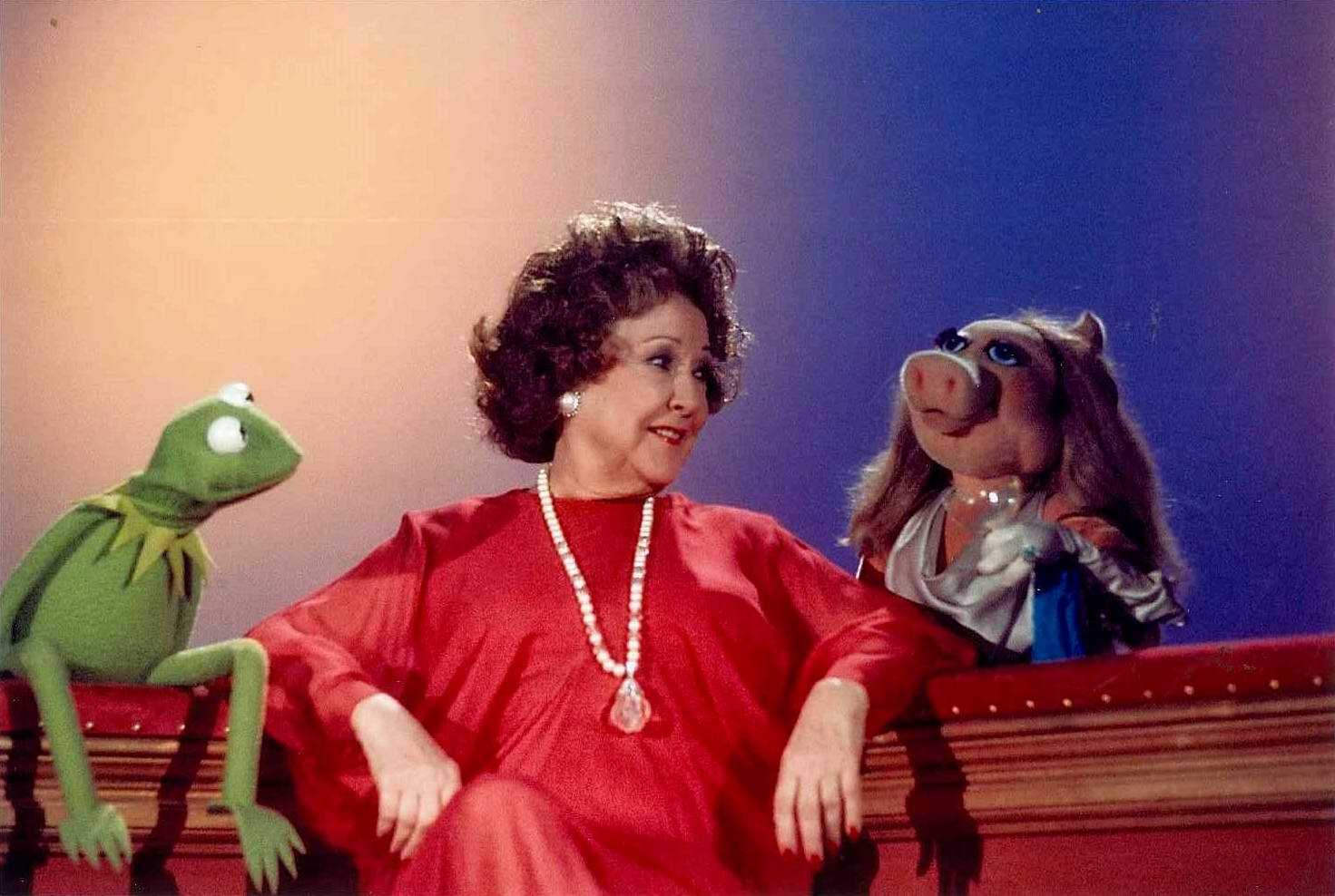 Ethelmerman, The Muppet Show, Kermit Och Piggy. Wallpaper