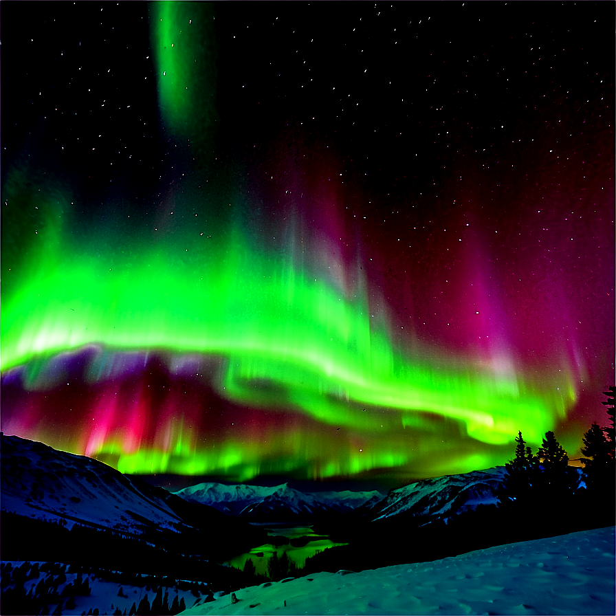 Ethereal Aurora Borealis View Png Jhd PNG