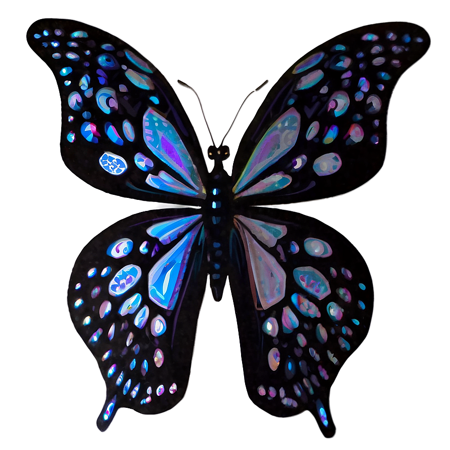 Ethereal Black Butterfly Png 06252024 PNG