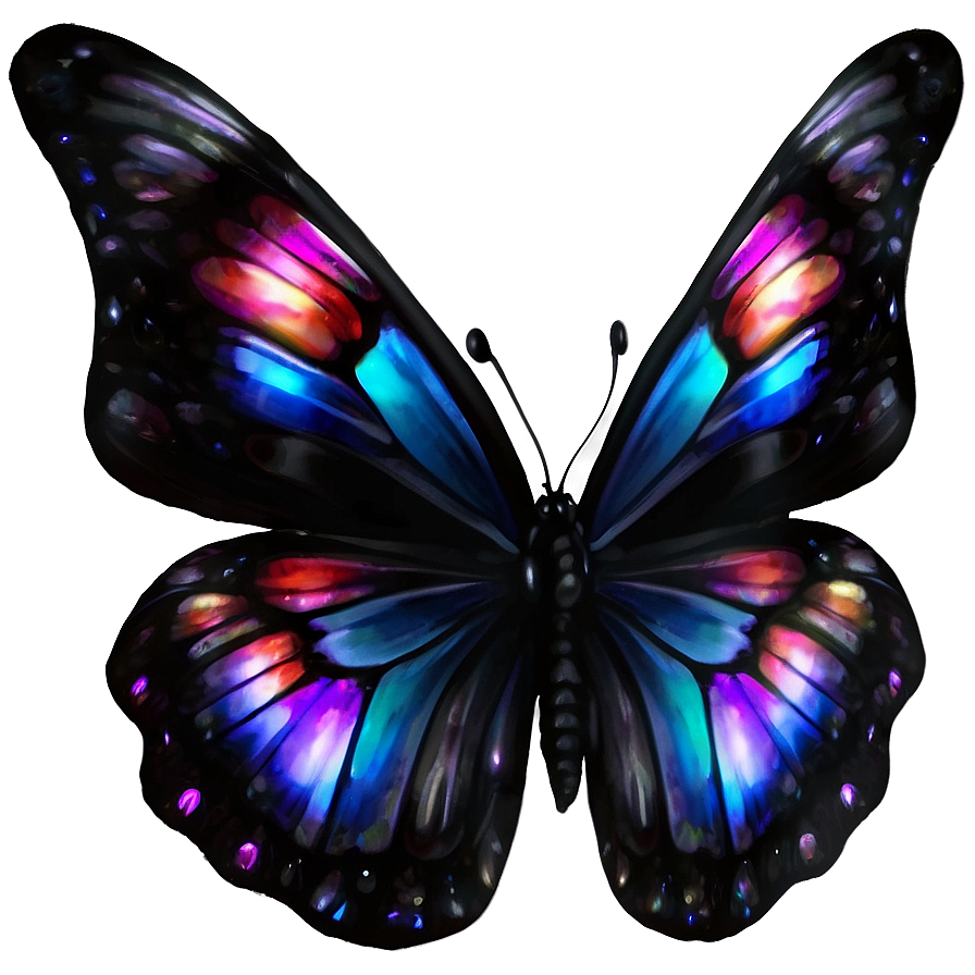 Ethereal Black Butterfly Png Fej46 PNG