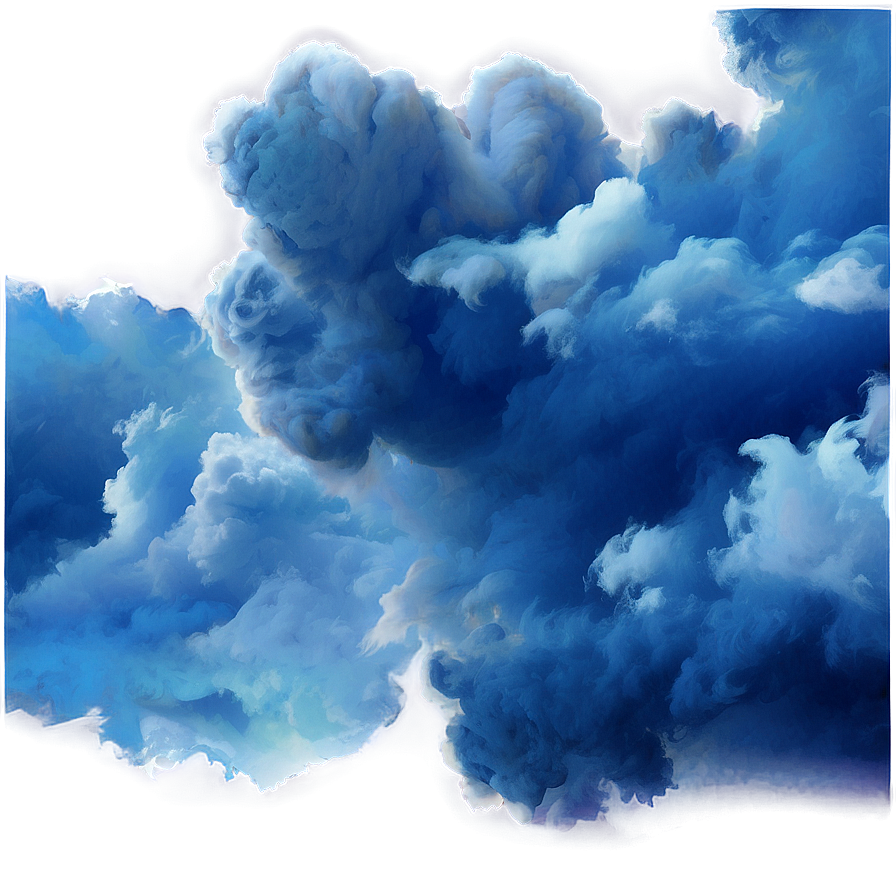 Ethereal Blue Clouds Png 06202024 PNG