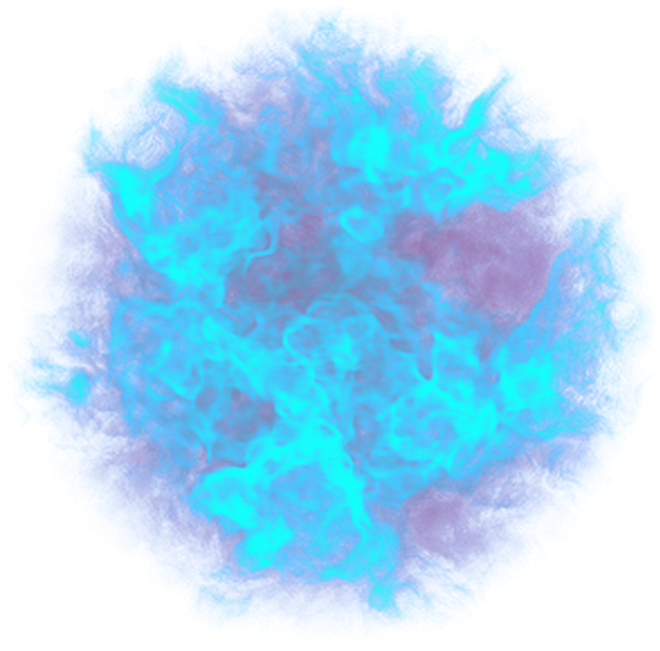 Ethereal Blue Flame Texture PNG