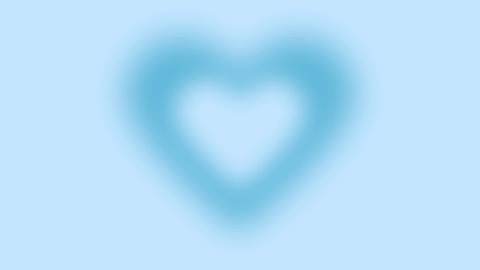 Ethereal Blue Heart Aura Wallpaper