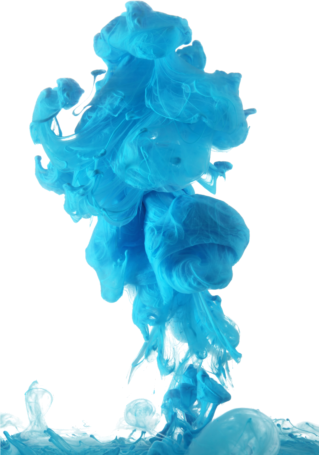 Ethereal Blue Smoke Art PNG