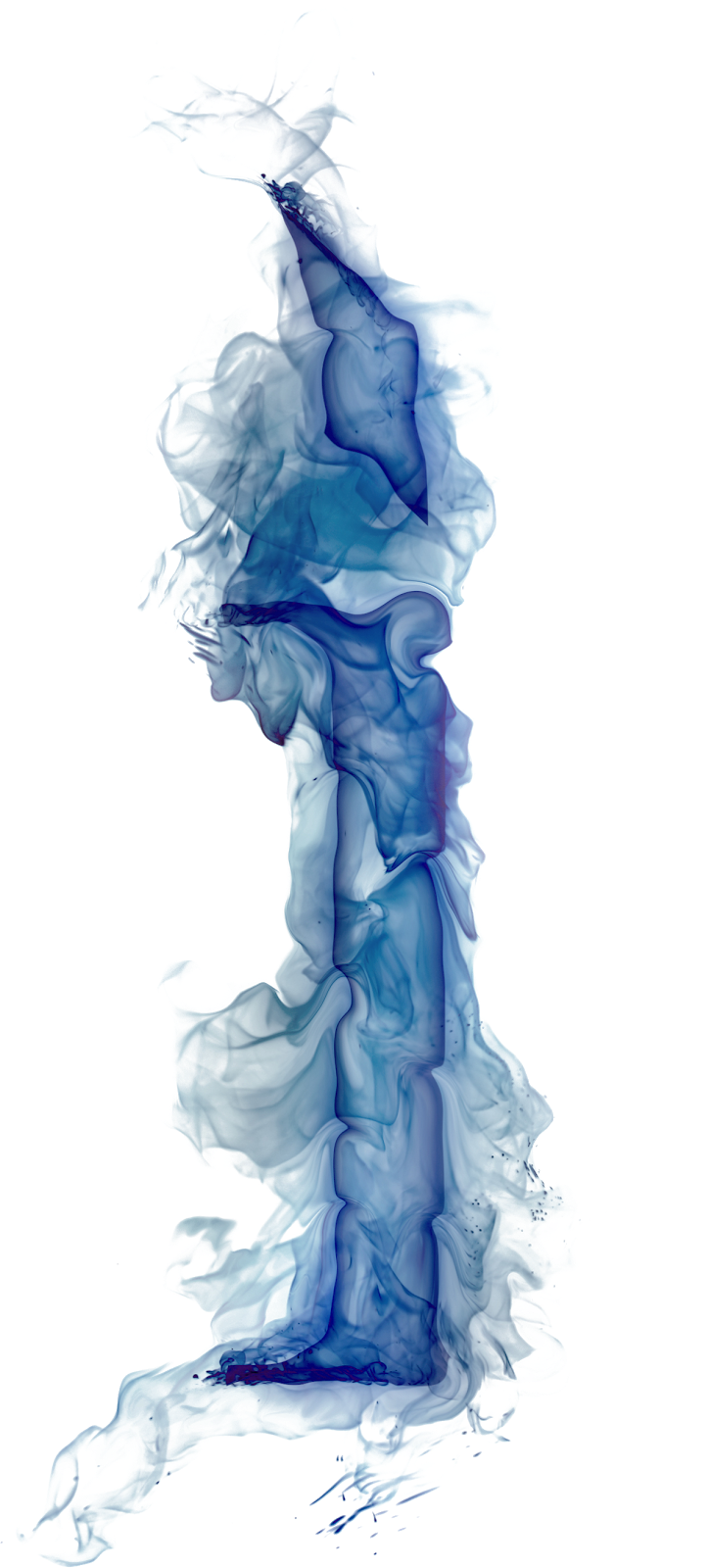 Ethereal Blue Smoke Art PNG