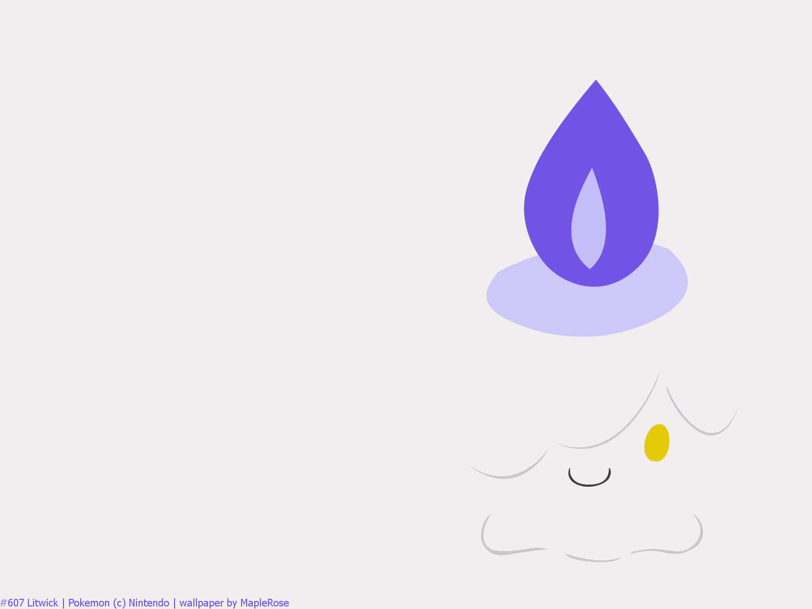 Ethereal Glow: Litwick Casting Shadows Wallpaper