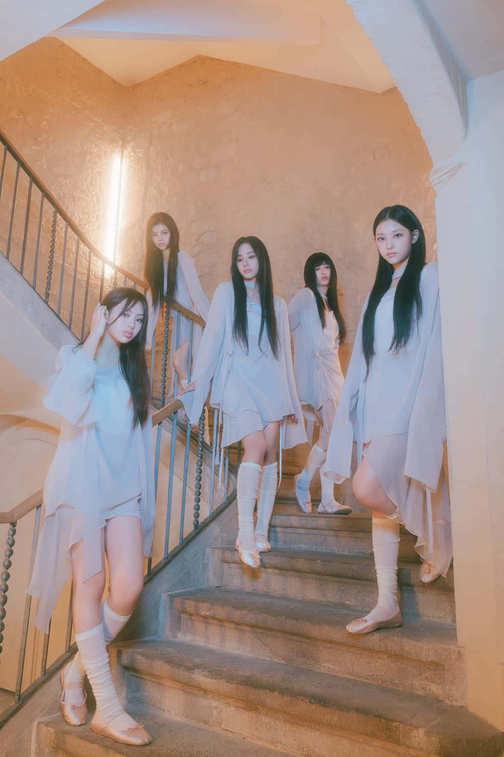 Ethereal_ Group_ Staircase_ Pose Wallpaper