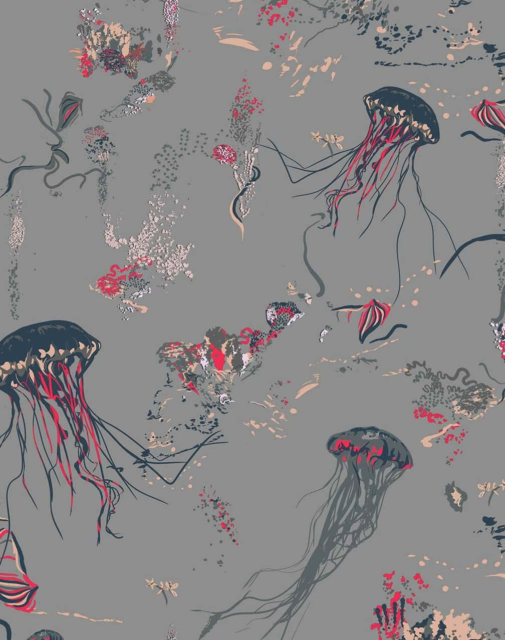 Ethereal_ Jellyfish_ Pattern Wallpaper