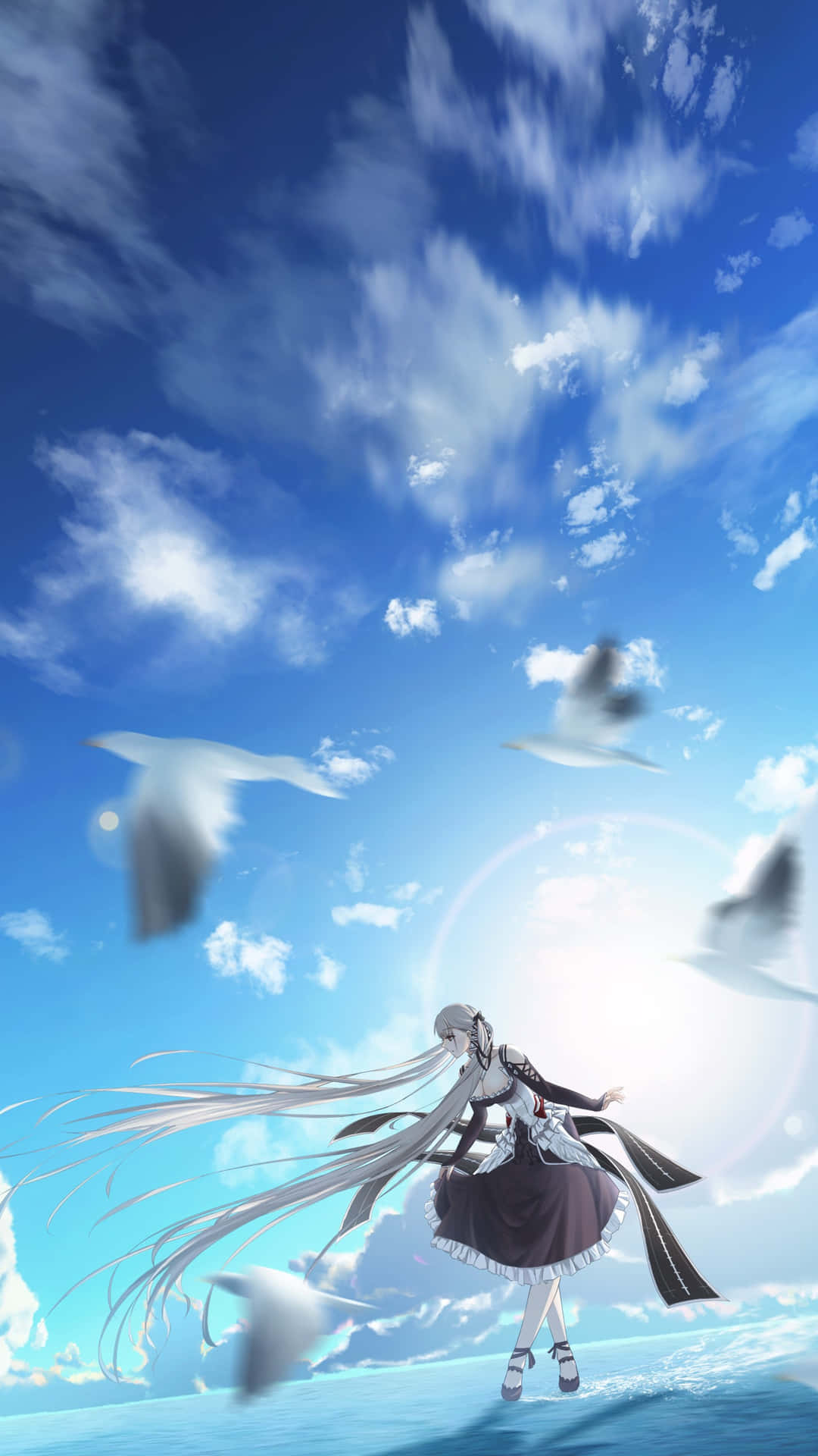 Ethereal Maiden Sky Dance Wallpaper