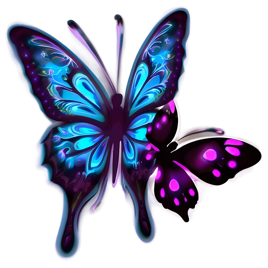 Ethereal Mariposas Glow Png 06122024 PNG