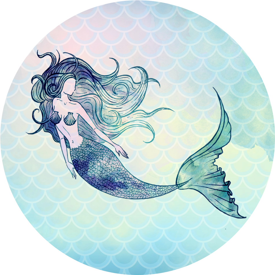 Ethereal Mermaid Illustration PNG