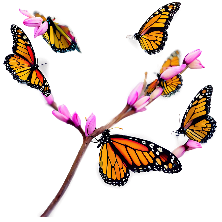 Ethereal Monarch Butterflies Png Imm PNG