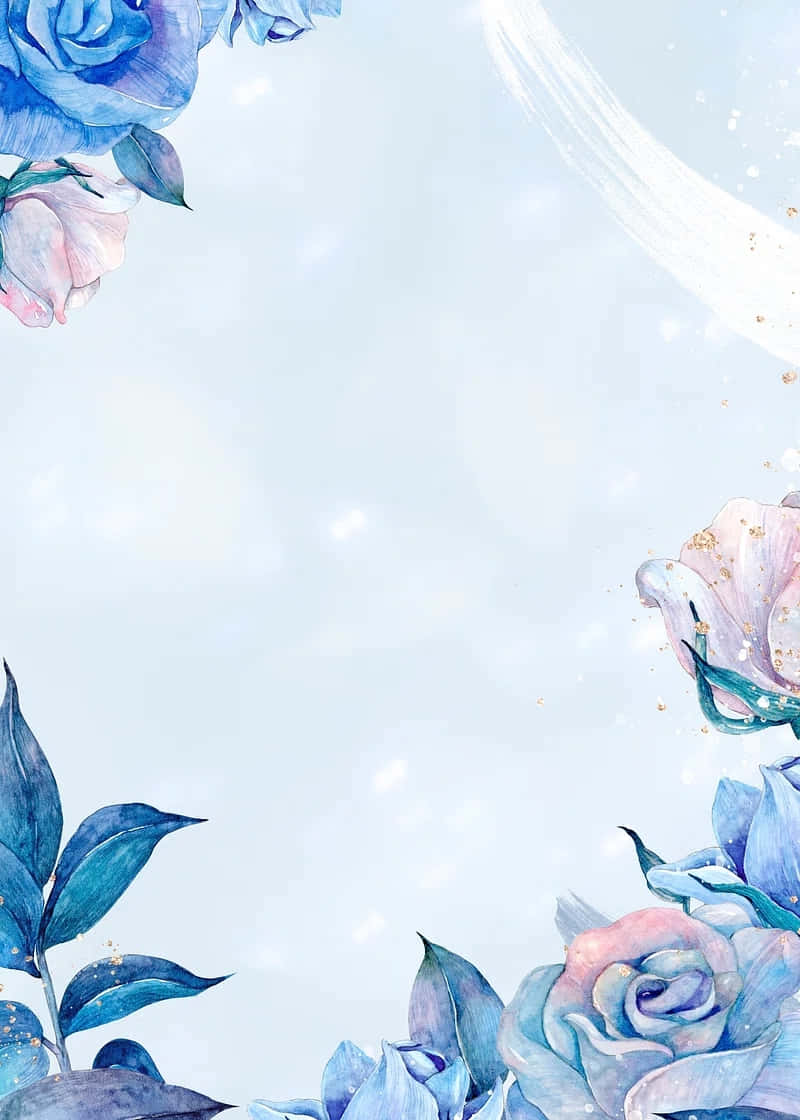 Ethereal Navy Floral Background Wallpaper