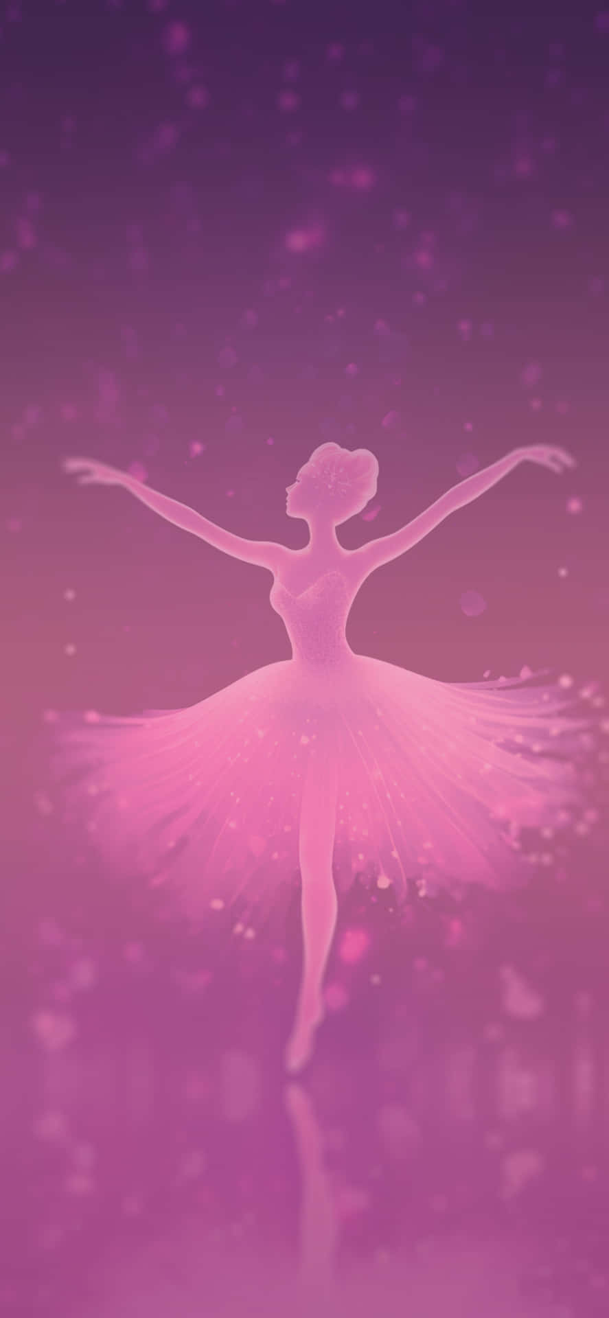 Ethereal Pink Ballet Dancer Wallpaper