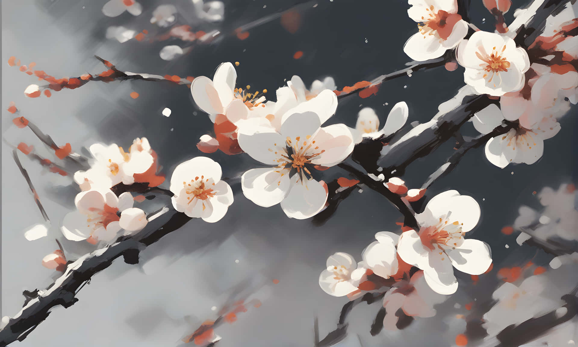 Ethereal Sakura Blossoms Wallpaper