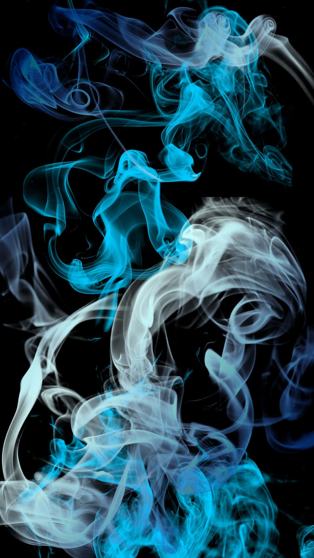Ethereal Smoke Blue Abstract Background Wallpaper