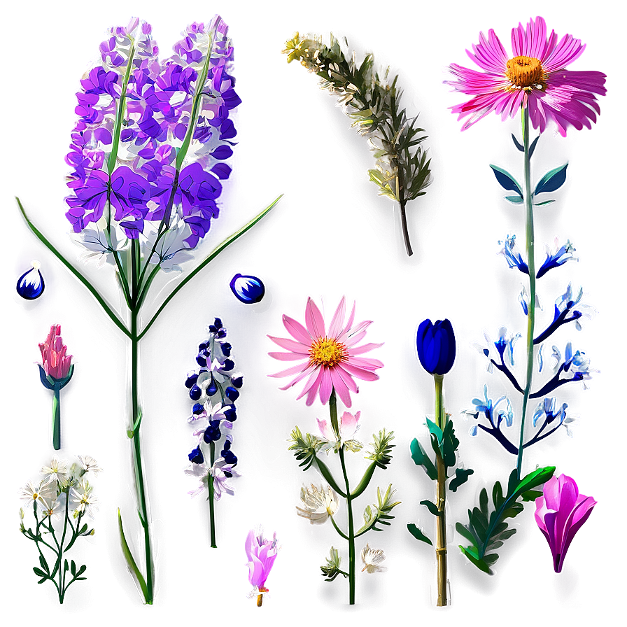 Ethereal Wildflowers Glow Png 43 PNG