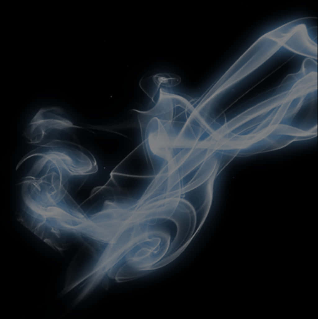 Ethereal_ Blue_ Smoke_ Art PNG