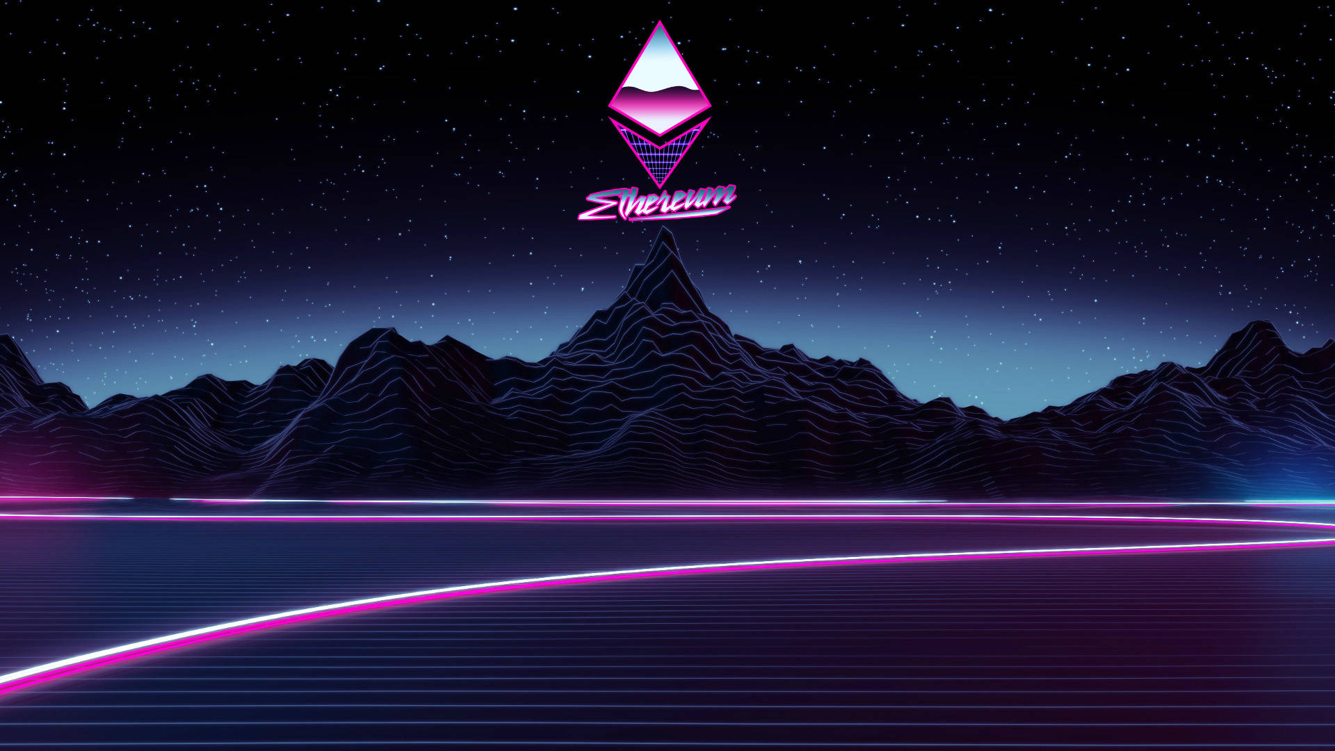 Premium Photo  Ethereum cryptocurrency technology abstract background  concept pink blue glow logo reflect on water and landscape background in  blue 3d illustration rendering