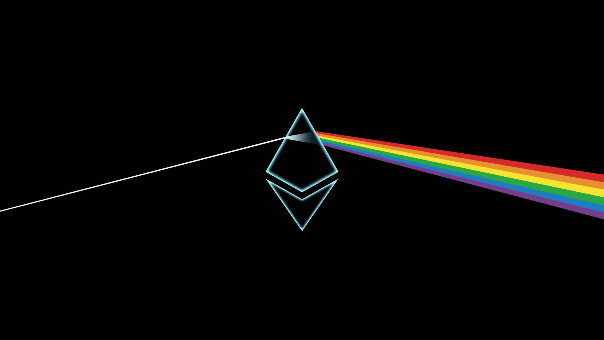 Ethereum Pink Floyd inspireret Wallpaper