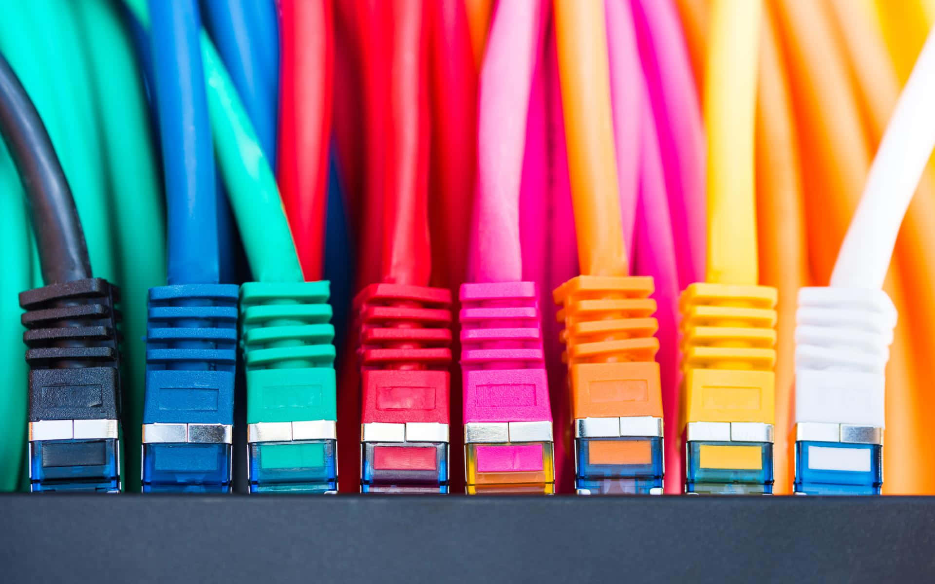 A modern Ethernet cord, the cornerstone of global connectivity Wallpaper