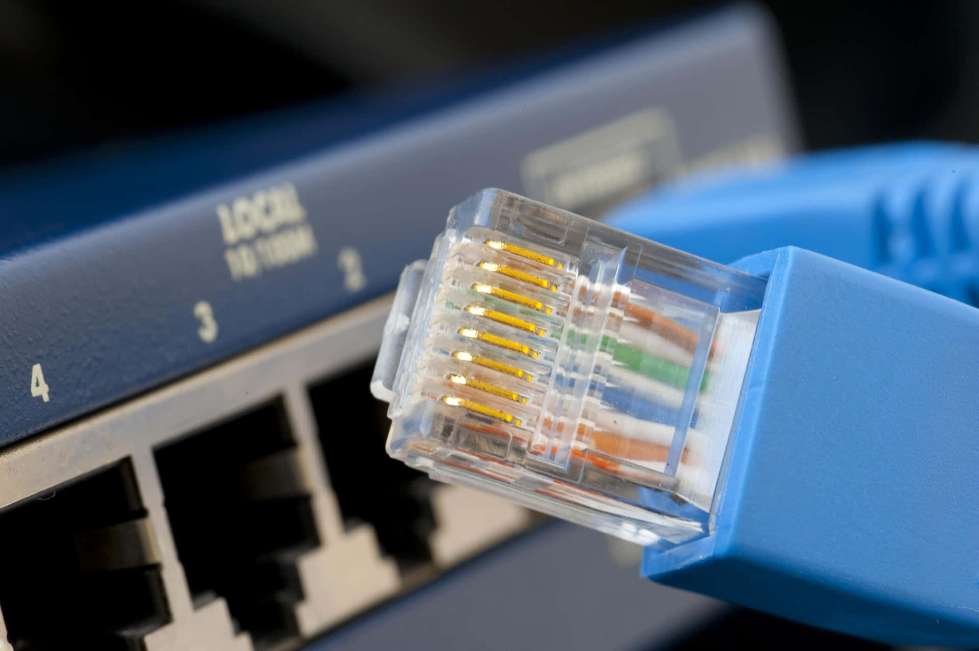 Laconexión Ethernet Conecta Computadoras Y Otros Dispositivos. Fondo de pantalla