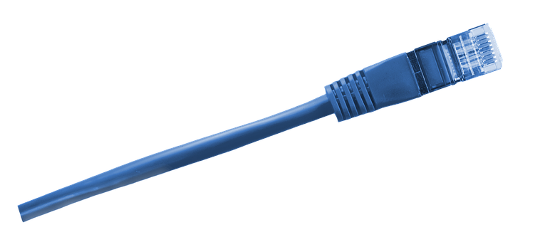 Ethernet Cable Isolatedon Black PNG