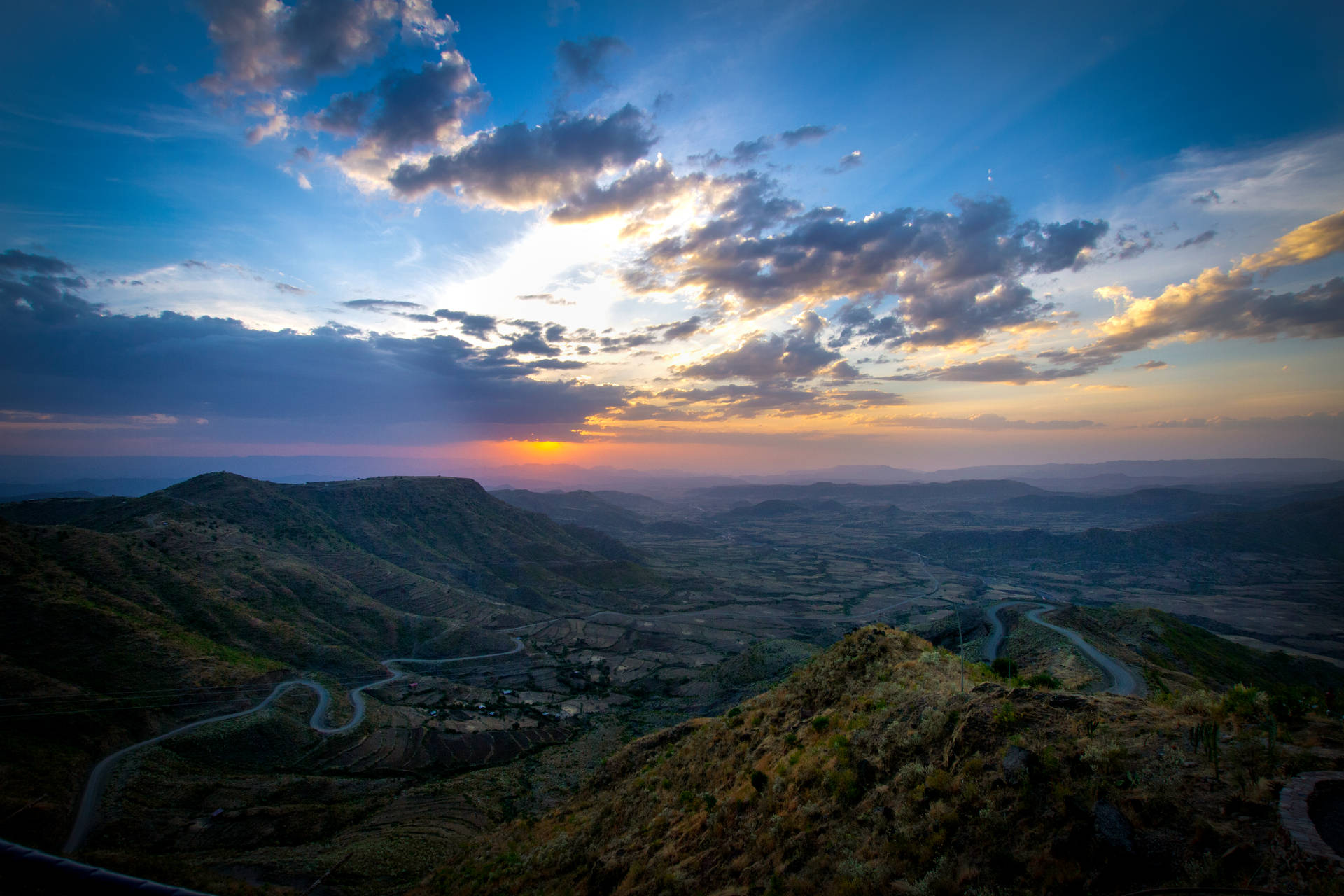 Ethiopia Lalibela Mountains Sunrise
