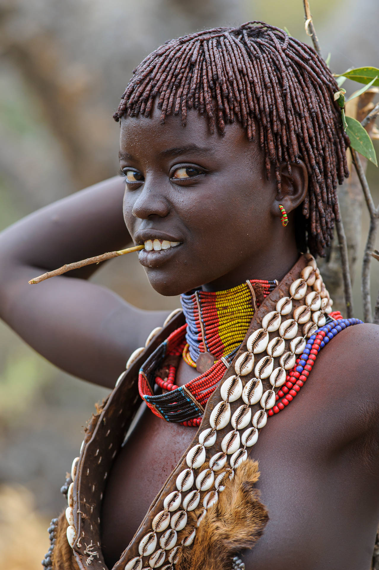 Ethiopia Tribe Girl Portrait