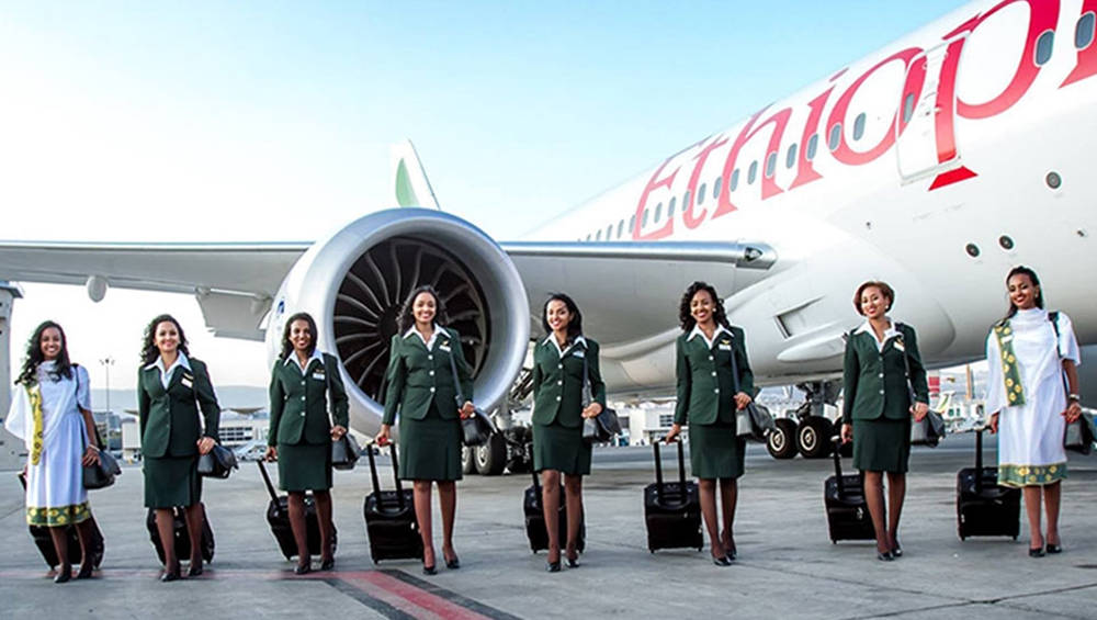 Assistentedi Volo Di Ethiopian Airlines Sfondo