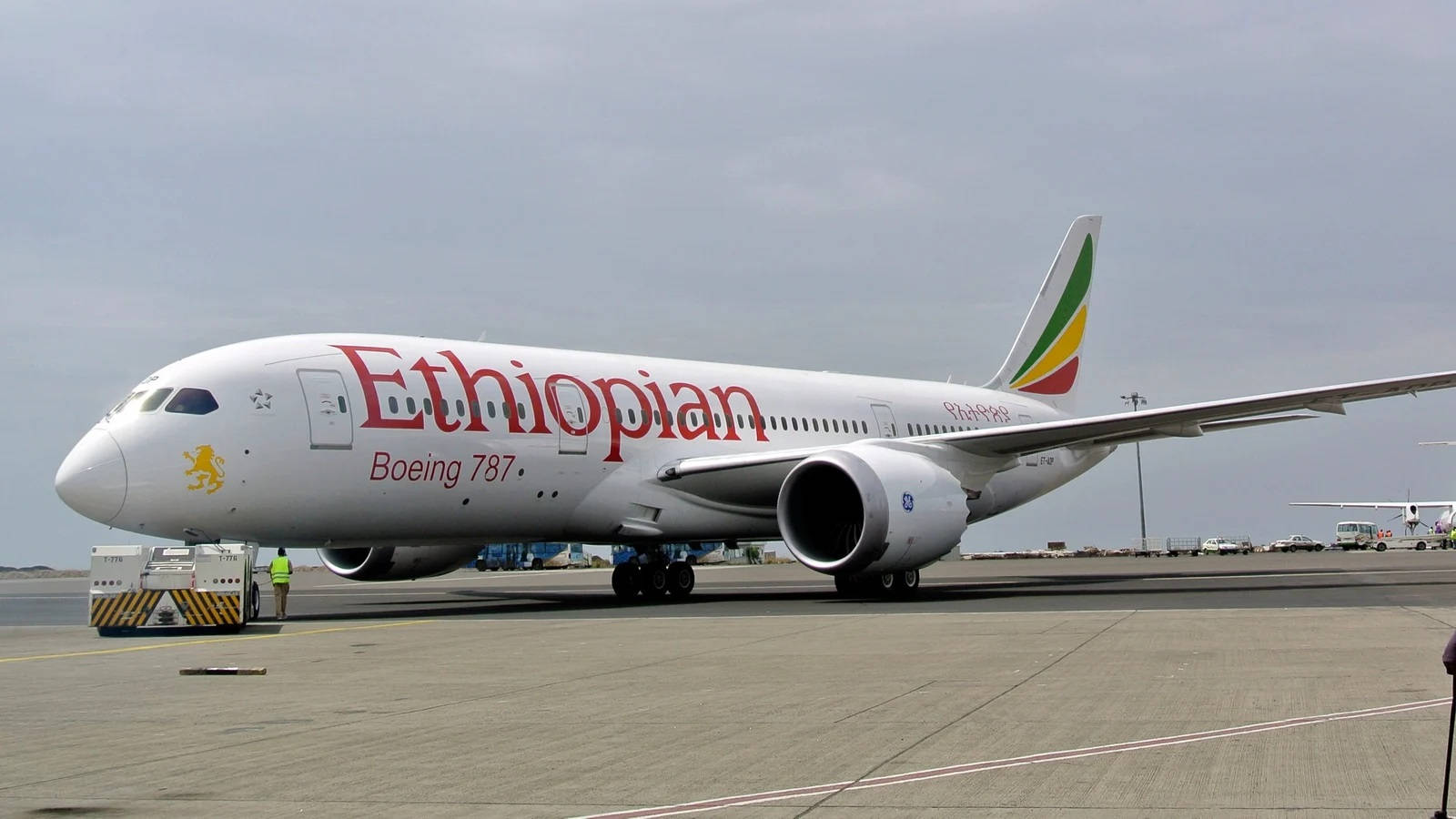Ethiopian Airlines Plane On Airport Wallpaper