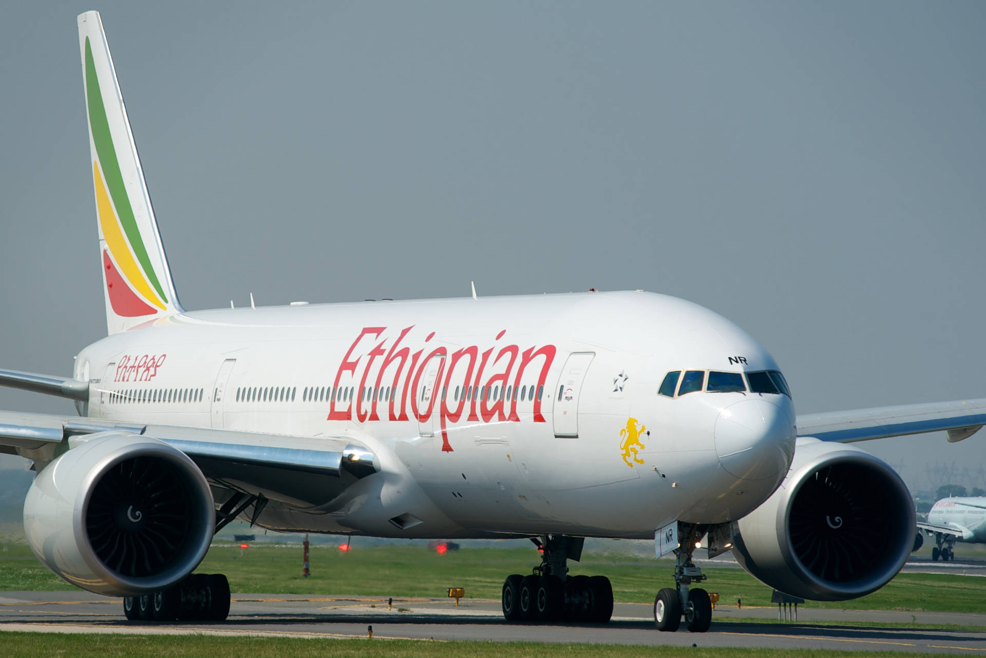 Wallpaper - Etiopiske Lufthavns hvide luftfartøj tapet Wallpaper