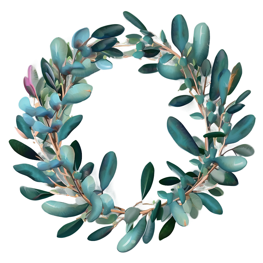 Download Eucalyptus Wreath Clipart Png 63