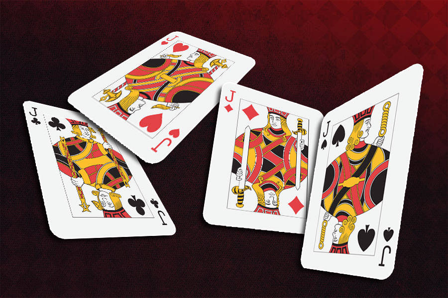 Euchre Playing Cards Red Wallpaper