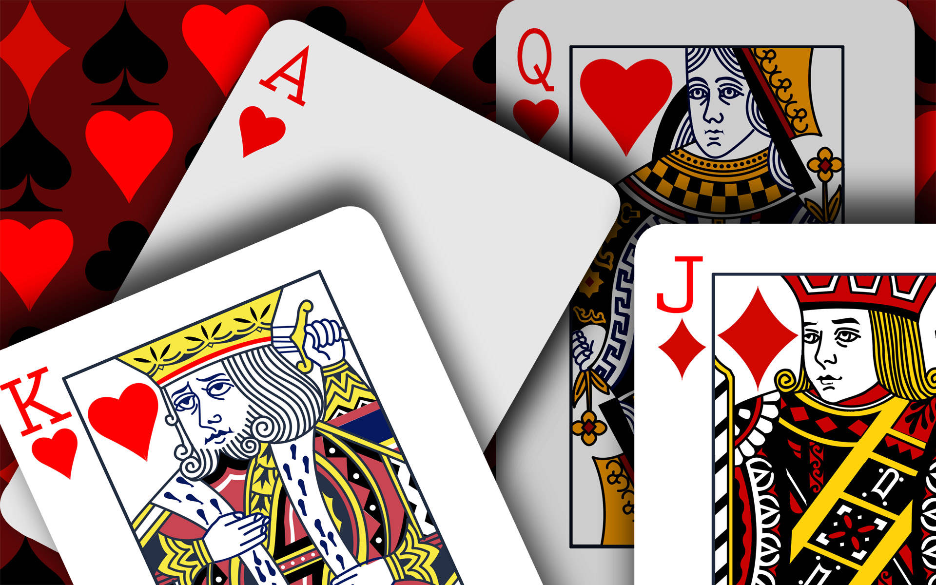 Euchre Playing Cards Red Wallpaper