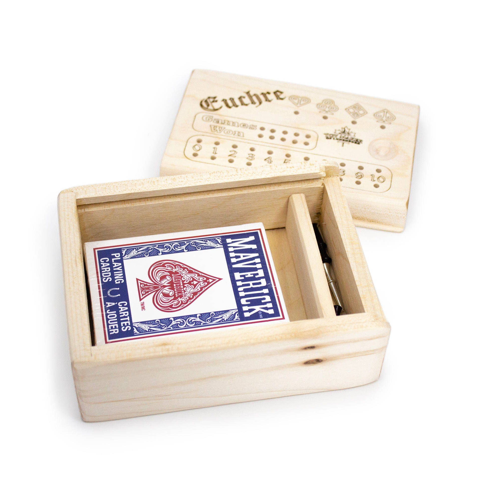 Euchre Playing Cards Wooden Case Wallpaper