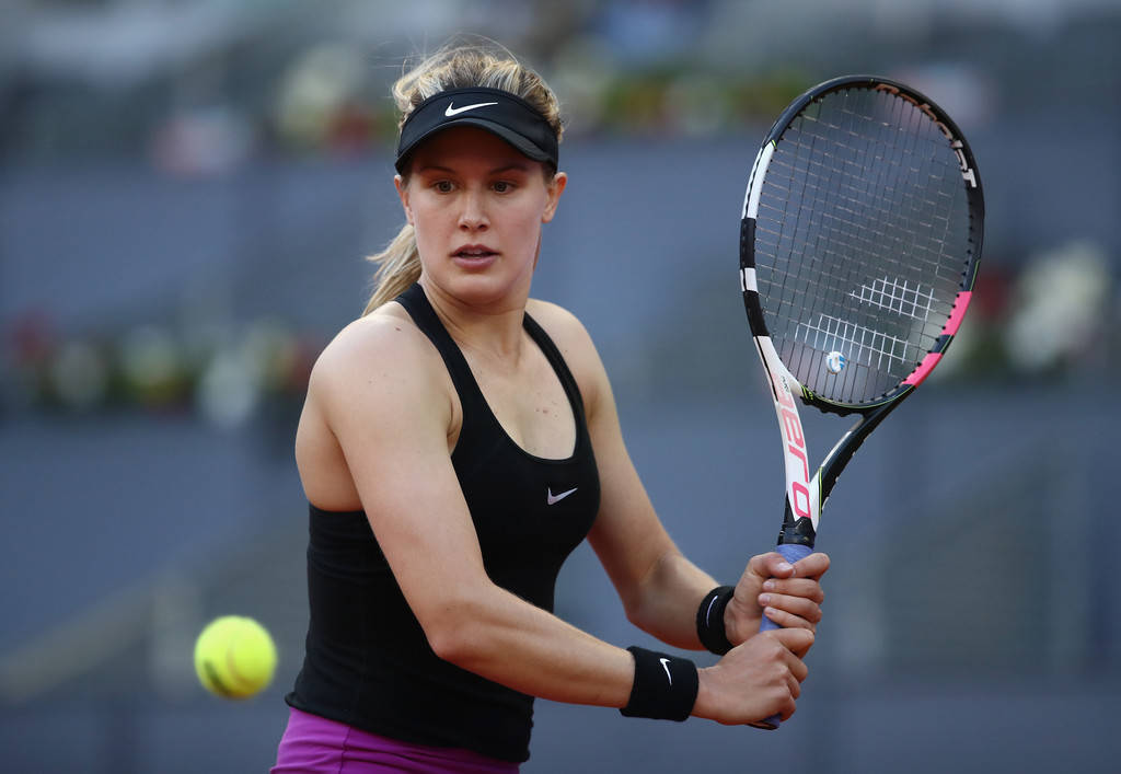 Eugenie Bouchard About To Swing Wallpaper