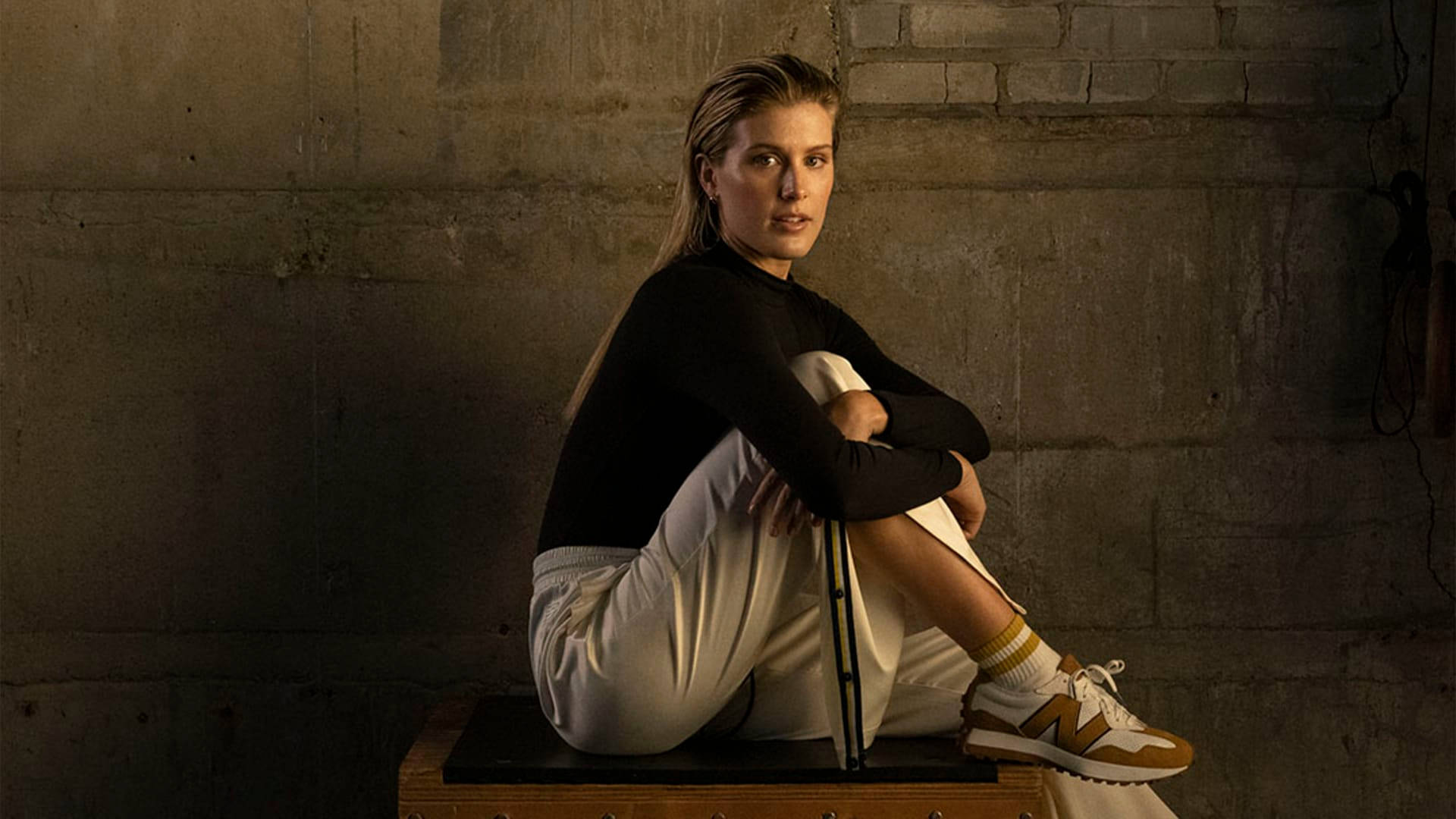 Eugenie Bouchard striking a pose at a photoshoot Wallpaper