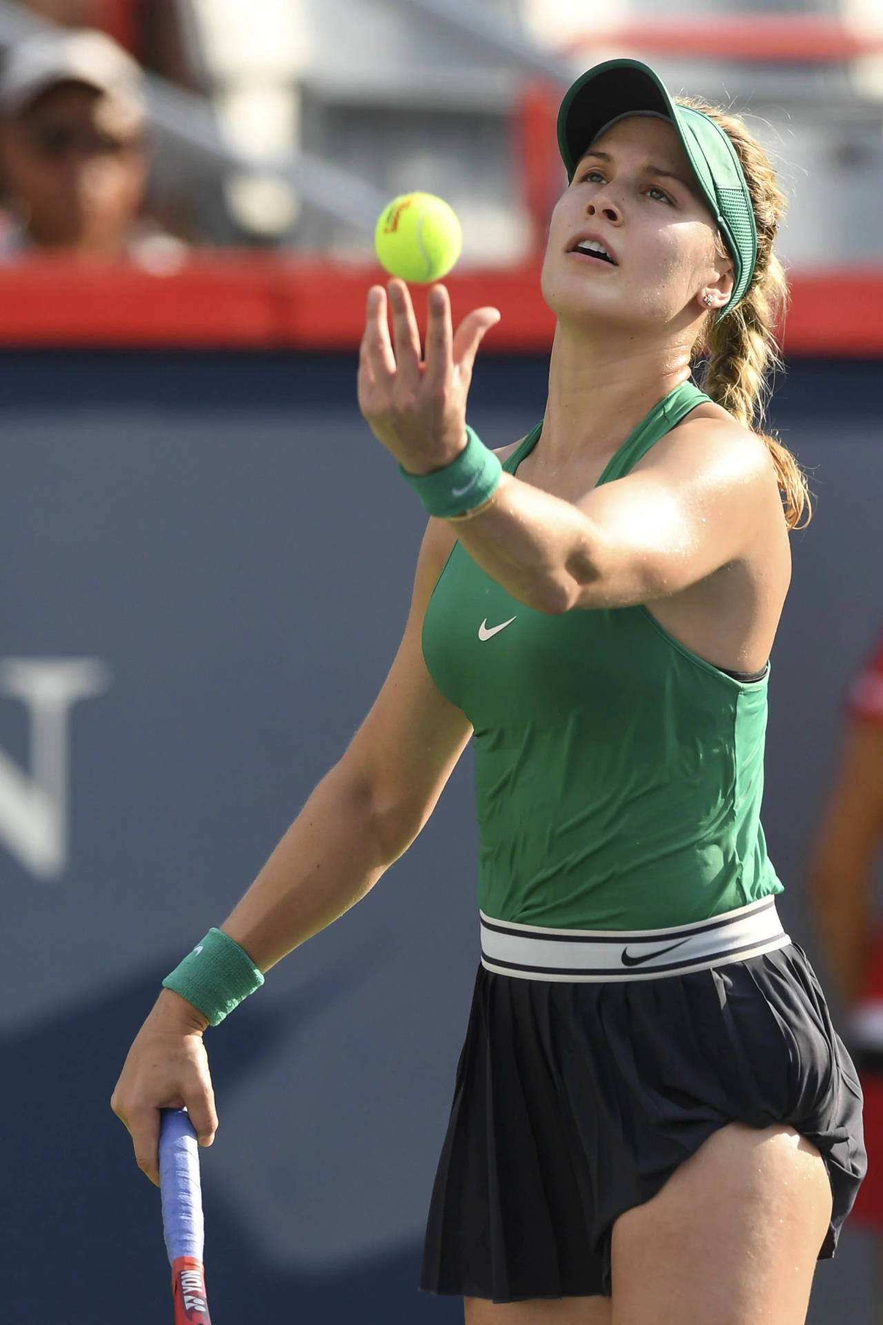 Canadian Tennis Star - Eugenie Bouchard Action Shot Wallpaper