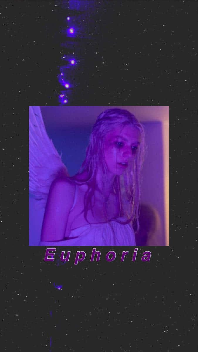 A beautiful image of the show "Euphoria" on HBO with an Iphone in the foreground Wallpaper