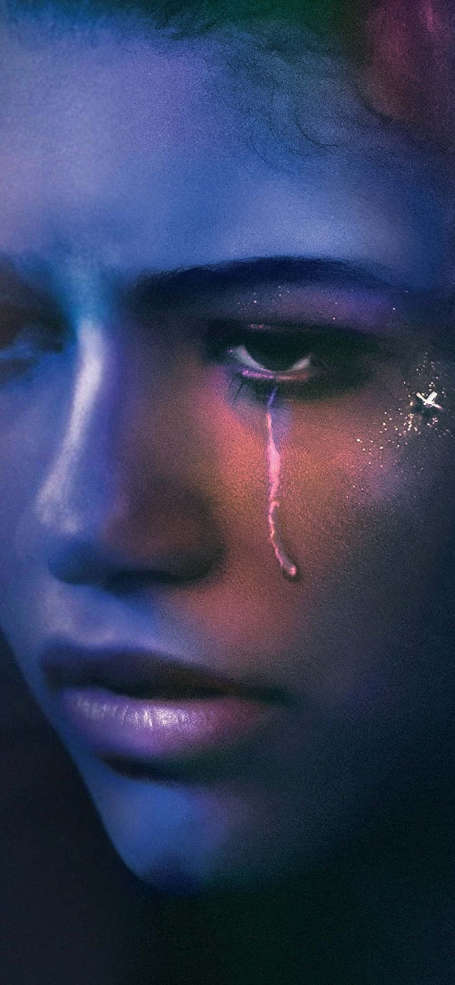 Euphoria Hbo Iphone With A Tear Wallpaper
