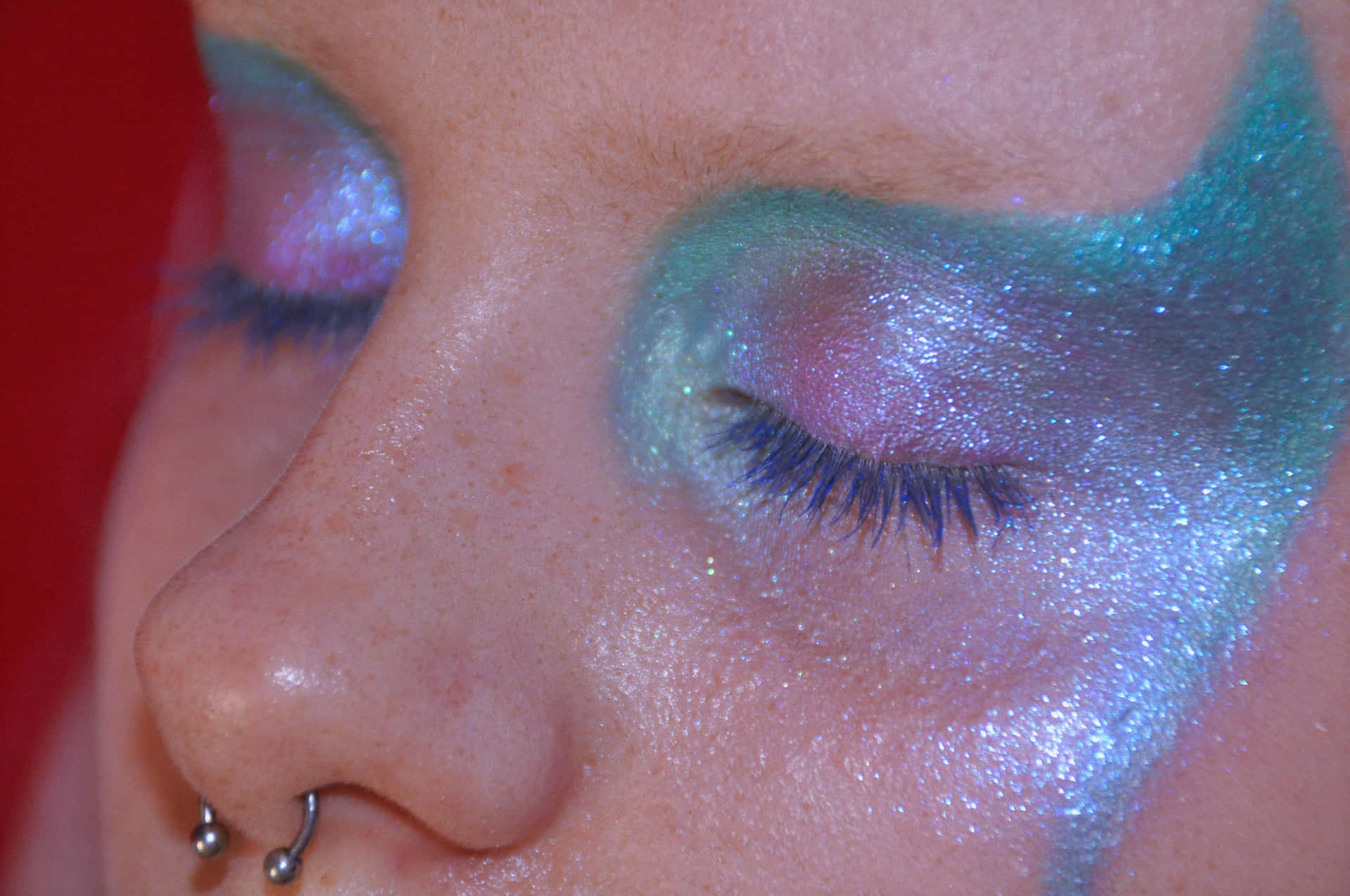 Euphoric Glitter Makeup Aesthetic Wallpaper