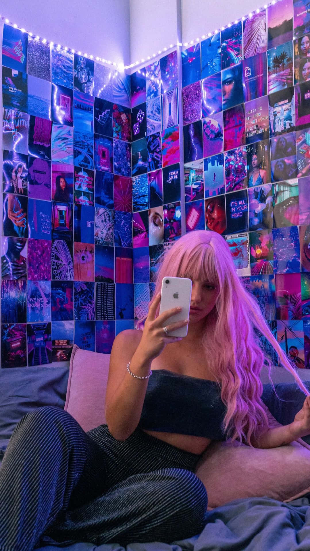 Euphoric Room Aesthetic With Girl Wallpaper
