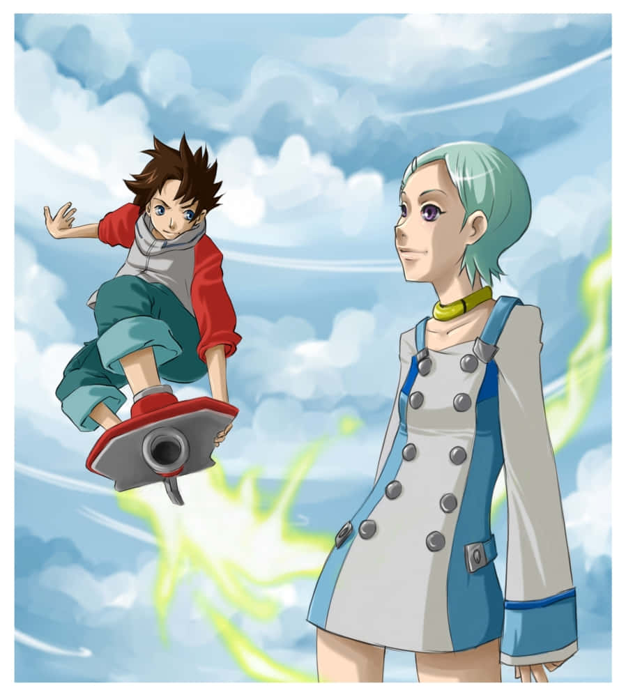 Eureka Seven Characters Sky Adventure Wallpaper