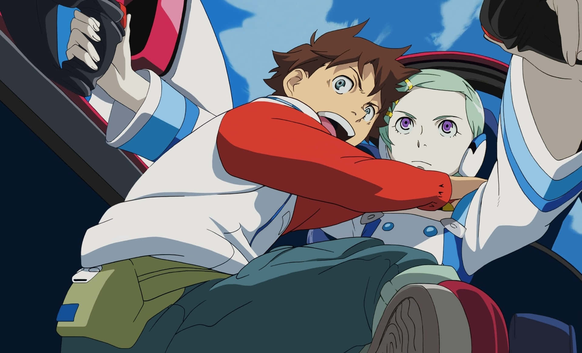 Eureka Seven Charactersin Action Wallpaper