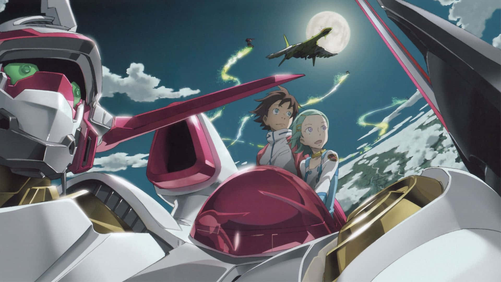 Eureka Seven Mechaand Characters Wallpaper