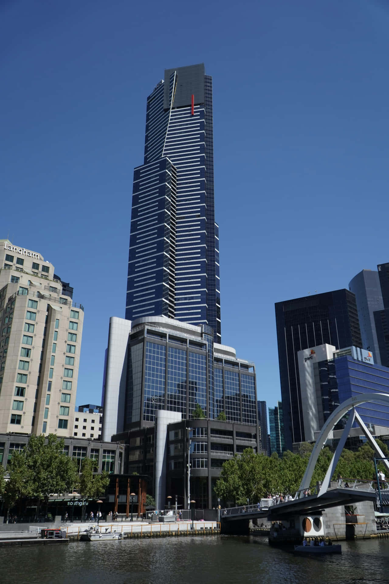 Eureka Tower Melbourne Skyline Achtergrond